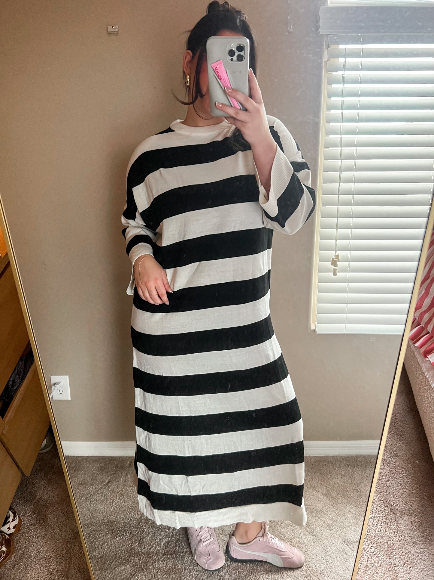 Luna Striped Midi