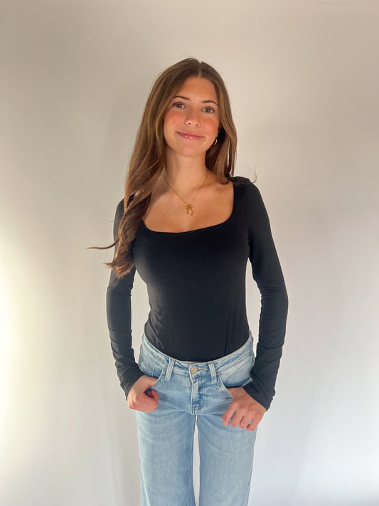 Square One Bodysuit- Black